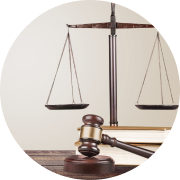 gavel and a scale