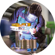 welding in manufacturing plant